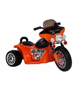 Trimoto de Policía Infantil Eléctrica Harley 6v, Entre 1-3 años, Color Naranja - LE4356